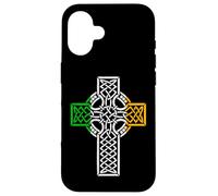 Celtic Cross Design Saint Patrick's Day Case for iPhone 16
