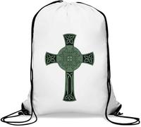 Celtic Cross Gym Sack Casual Drawstring Bag White