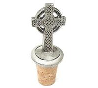 Celtic Cross Handcrafted from English Pewter Bottle Stopper + Giftbag (BS1)