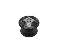 Celtic Cross Knot Dark Christian Faith Pattern Art Design PopSockets Adhesive PopGrip
