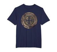 Celtic Cross Knot Irish Scottish Shield Warrior Graphic T-Shirt, Men's Big and Tall, Navy Blue, 4X Tall