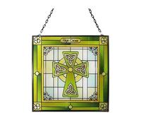 Celtic Cross of Light Stained Glass Plaque