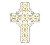 Celtic Cross Stencil, 7.62 x 10.16 cm (S) - Stencil Company Original Celtic Druid Religious Ethnic Tribal Knotwork