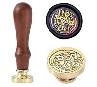 Celtic Cross Wax Seal Stamp - 0.98 Inch (25mm) Christian Cross Sealing Wax Stamp, Great for Decorating Envelopes, Invitations, and Object Placement Decorations