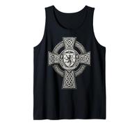 Celtic Cross with Scottish Coat of Arms - Scotland Flag Tank Top