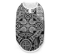 Celtic Crosses And Ethnic Patterns Dog Shirts Pet Cats T-Shirts Sleeveless Tank Top Breathable Vest Tee Shirt For Small Puppy M