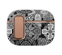 Celtic Crosses And Ethnic Patterns Headphone Cases PC Hard Protective Cover Compatible with AirPods Pro 2 Earphone Cases with Button Lock