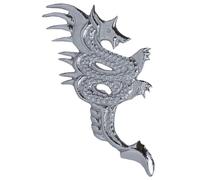 Celtic Dragon Kilt Pin - Handcrafted Scottish brooch featuring an intricate Celtic dragon motif, perfect for kilts, sashes and Highland formal wear, Kilt Pin for Men (Chrome Finish)