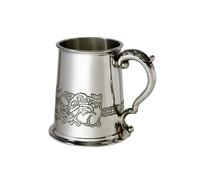 Celtic dragon one pint pewter tankard