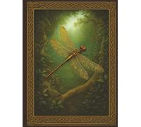 Celtic Dragonfly Journal - Enchanted Forest Edition 8.5" x 11" (120 Lined Pages): Mystical Writing Notebook with Golden Dragonflies, Celtic Norse Art ... Manifestation, Poetry or a Magical Gift!