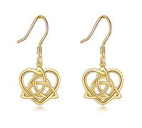Celtic Earrings, 14K Gold, Irish Celtic Knot Earrings, Fine Gold, Celtic Knot Earrings, Stud Earrings, Jewelry, Christmas Gifts for Women, Yellow Gold, Yellow Gold