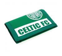 Celtic F.C. Nylon Wallet - velcro nylon wallet- two zip pockets- approx 12cm x 8cm closed- on a header card- official licensed product