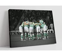 Celtic Fc 1 Green Black Canvas Wall Art Picture Print - 24 inch wide x 16 inch high (Frame Depth 30mm)
