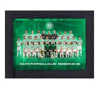 Celtic FC 25/26 Squad Team Poster Framed A4