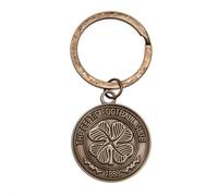 Celtic FC Antique Silver Crest Keyring (One Size) (Antique Silver)