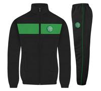 Celtic FC Boy's Kids Jacket & Pants Tracksuit Set in Black | Size: 4-5 Years Celtic FC Black 4-5 Years