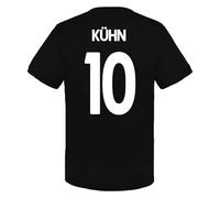 Celtic FC Boys Kuhn 10 Poly T-Shirt Black Green 6-7 Years