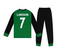 Celtic FC Boys Larsson 7 Pyjamas Long Sublimation Green 9-10 Years