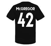 Celtic FC Boys McGregor 42 Poly T-Shirt Black Green 12-13 Years