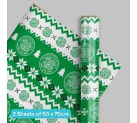 Celtic FC Christmas 2 Sheets & 2 Tags Gift Wrap