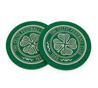 Celtic FC Coaster Set (Pack Of 2) (One Size) (Green)