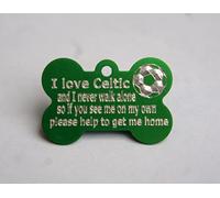 Celtic FC Dog TAG Never Walk Alone Personalised PET ID TAG