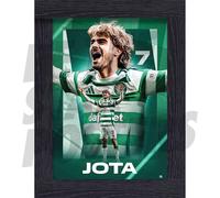 Celtic FC Jota 24/25 Action Poster Framed A4
