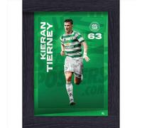 Celtic FC Kieran Tierney 25/26 Action Poster Framed A4