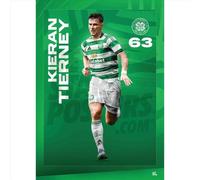 Celtic FC Kieran Tierney 25/26 Action Poster Unframed A2