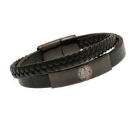 Celtic FC Leather Black Bracelet