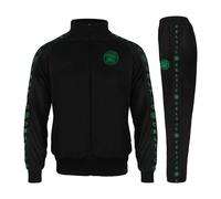 Celtic FC Men's Adults Jacket & Pants Tracksuit Set in Black | Size: Medium Celtic FC Black M