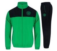 Celtic FC Men's Adults Jacket & Pants Tracksuit Set in Black | Size: Small Celtic FC Black S