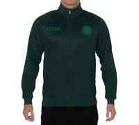 Celtic FC Men's Adults Retro Track Top Jacket in Green | Size: Large Celtic FC Green L