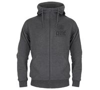 Celtic FC Men's Adults Zip Hoodie in Grey | Size: Large Celtic FC Grey L