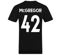 Celtic FC Mens McGregor 42 Poly T-Shirt Black Green Stripe Medium