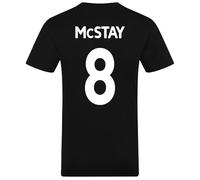 Celtic FC Mens McStay 8 Poly T-Shirt Black Green Stripe XL
