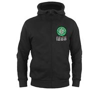 Celtic FC Official Football Gift Boys Zip Hoody Fleece Black 10-11 Years