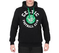 Celtic FC Official Football Gift Mens Fleece Hoody Black Crest XL
