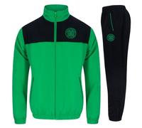 Celtic FC Official Football Mens Jacket & Pants Tracksuit Set Black Medium