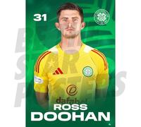 Celtic FC Ross Doohan 25/26 Headshot Poster Framed A3