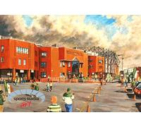 Celtic FC Stadium Art Print, Going to the Match, A4 Size, UV-Stable Giclee Print on 260gsm Paper, Unframed