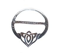 Celtic Flower Large Pewter Scarf Ring
