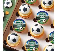 Celtic Football Team Colours Personalised Edible Cake Topper Matching Cupcake Toppers Printed on Icing Sheets, Round, Square, Costco, Cupcake Toppers - Happy Birthday (3. Cupcake toppers)