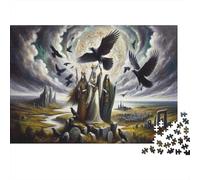 Celtic Goddesses Art Print 1000-Piece Adult Jigsaw Puzzle, 38x26cm/1000pcs, White Card Pieces with Reduced Dust; for Relaxed Evenings at The Table
