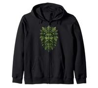Celtic Green Man Pagan Forest Spirit Nature Symbol Gift Zip Hoodie