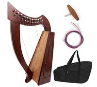 Celtic Harp 12 Strings - Includes Tuning Key and Replacement Strings - Baby Harp Ideal for Beginners - Beginner harp for Children - Hand Made harp