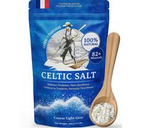 Celtic Harvest Celtic Sea Salt - 500g | 100% Unrefined Celtic Sea Salt | Abundant in 82+ Essential Minerals & Nutrients | Hand-Harvested Light Grey S