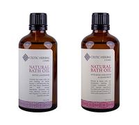Celtic Herbal Bath Oil Multipack | Lavender | Rose Geranium & Grapefruit | 100% Natural, Softens & Nourishes Skin