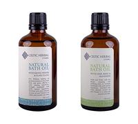Celtic Herbal Bath Oil Multipack | Mandarin, Lime & Basil | Exotic Wood & Ylang Ylang | 100% Natural, Softens & Nourishes Skin