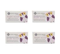 Celtic Herbal Handmade Baby Cold-Process Soap Multipack (4 Bars x 100g) | Fragrance Free | Lavender & Calendula - Made in Wales